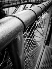 Close-up of railing