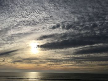 Scenic view of sea during sunset