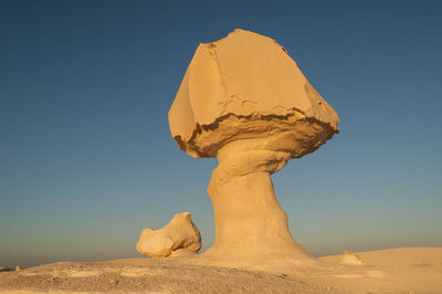 Scenic view of landscape against clear blue sky