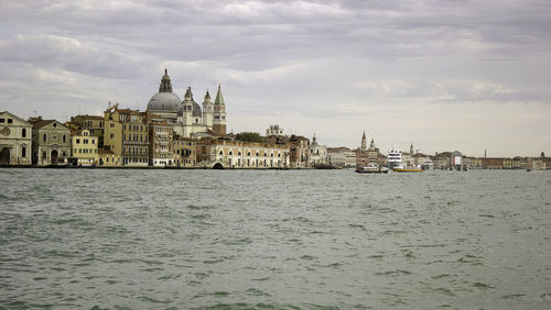 Venice, italy panorama of city view building such as basilica di san giorgio maggiore anddoge church
