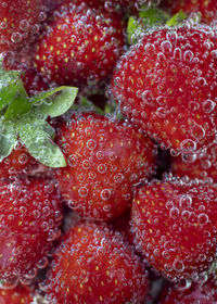 Full frame shot of strawberries