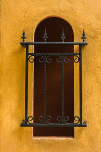 Close-up of closed door of building