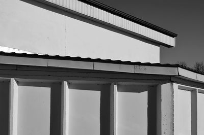 Low angle view of building against clear sky