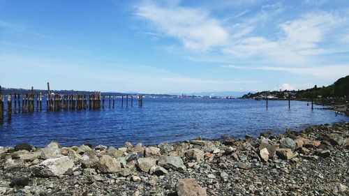 Scenic view of sea against sky