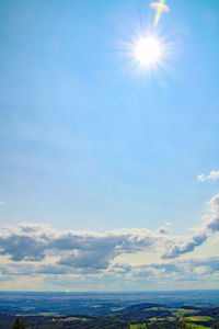 Low angle view of sky on sunny day
