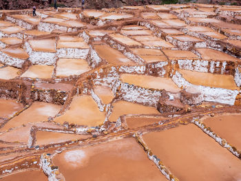 Full frame shot of ice on landscape