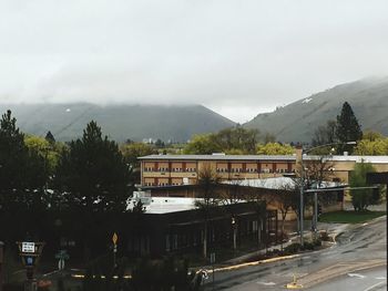 View of mountain range against the sky