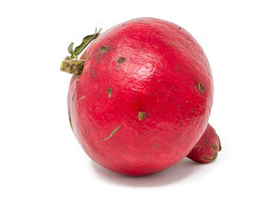 Close-up of apple against white background