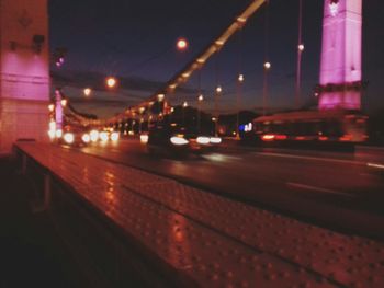 Illuminated city at night