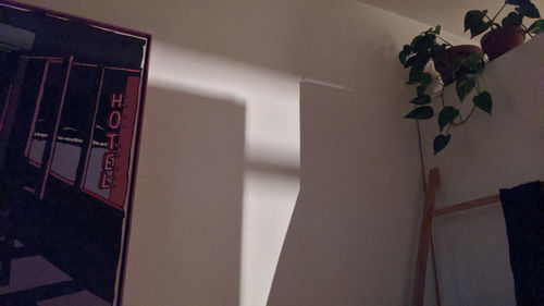 Shadow of people on wall at home