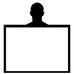 Rear view of silhouette man standing against white background