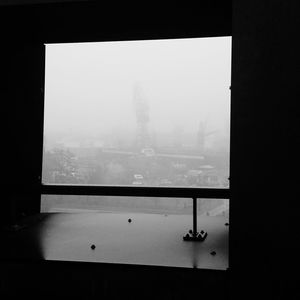 View of foggy window