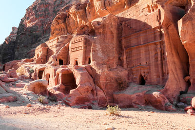 Rock formations in a temple