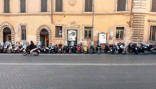 People on street in city