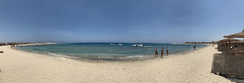 Panoramic view of beach against sky