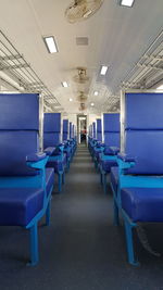 Empty seats in subway