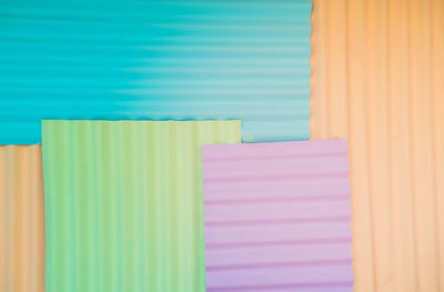 Close-up of colorful papers