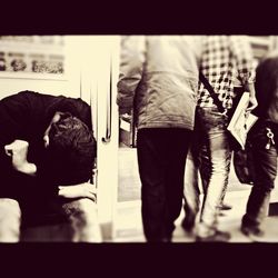 Close-up of woman standing on ground