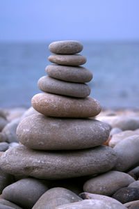 Stack of stones on beach