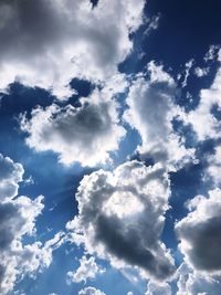 Low angle view of clouds in sky