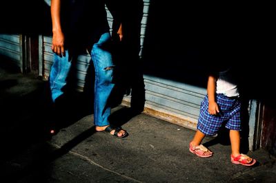 People walking on street
