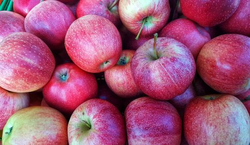 Full frame shot of apples in market