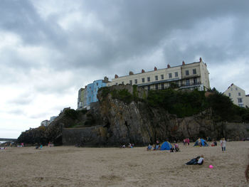 Tourists on beach