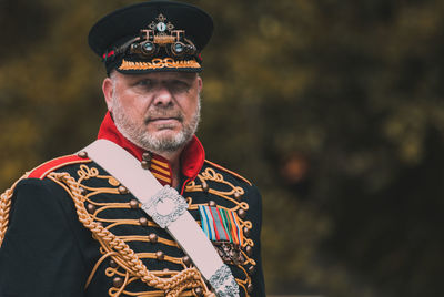 Portrait of man standing outdoors