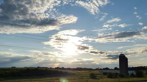 Scenic view of sunset over landscape