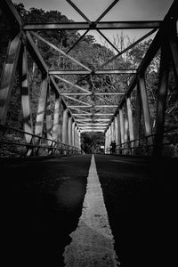 Surface level of road along bridge