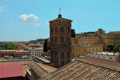 Buildings against sky in city