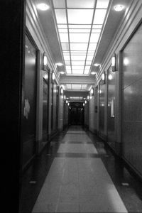 Empty corridor of building