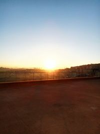 View of empty road against clear sky