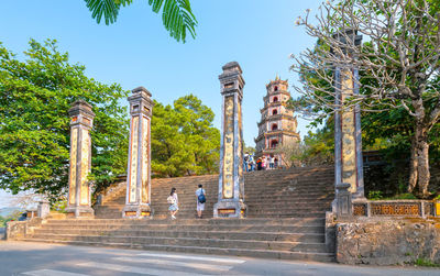 View of old ruin building against sky