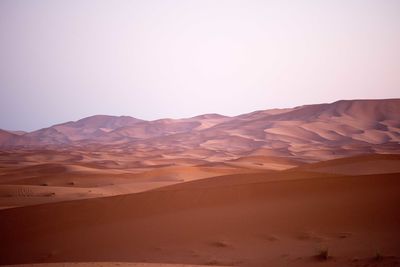 Scenic view of desert against sky