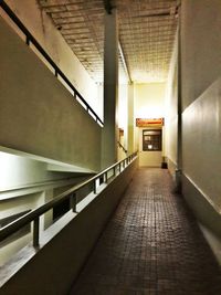 Empty corridor of building