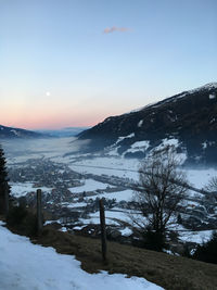 Scenic view of snow covered landscape