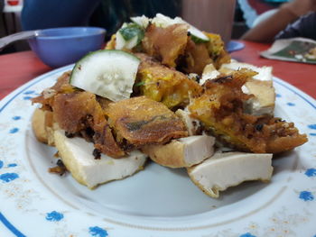 Close-up of dessert in plate