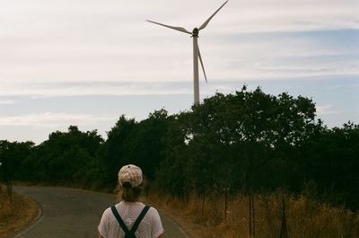 Wind turbine girl