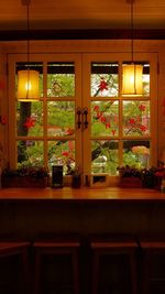 Interior of restaurant