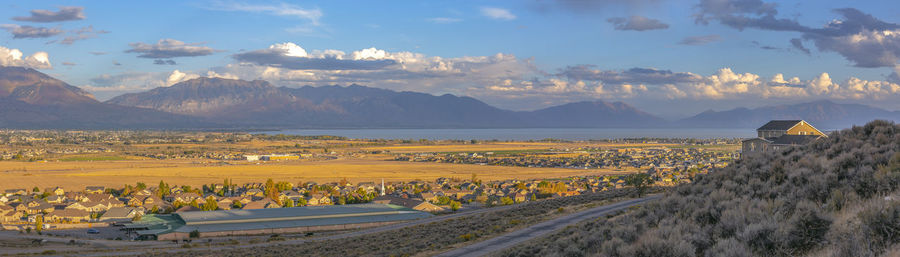 Panoramic view of landscape against sky