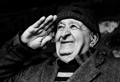 Portrait of man wearing hat