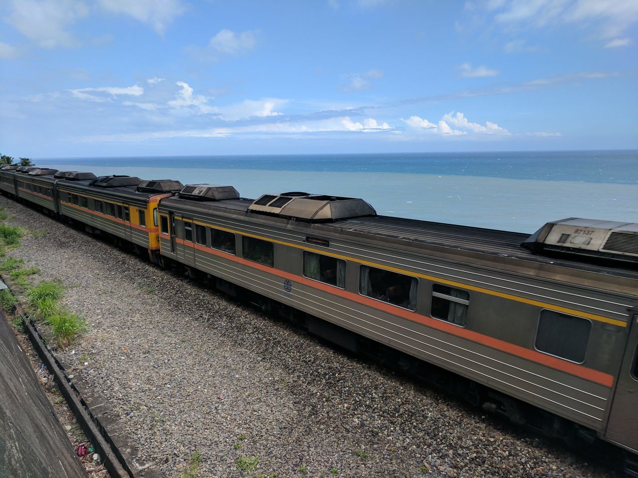 Train and sea