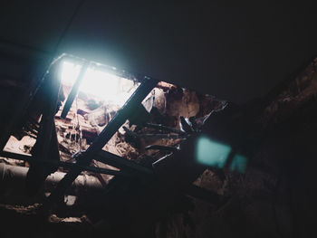 People standing in cave