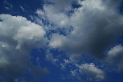 Low angle view of clouds in sky