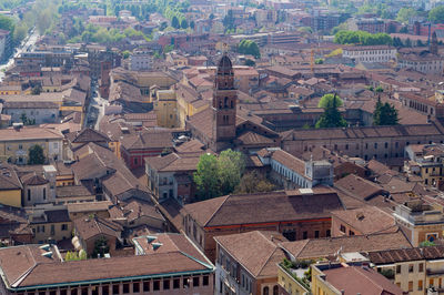 High angle view of townscape