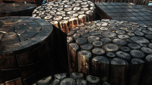 Close-up view of coins