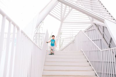 Full length of man on staircase