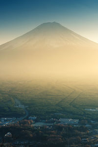 Aerial view of landscape against sky