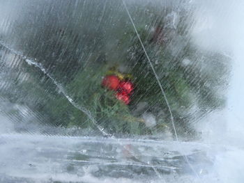 Close-up of water splashing in sea